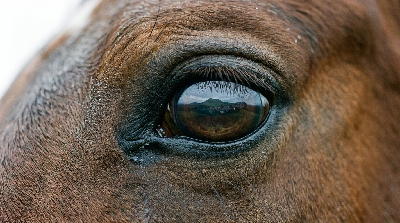 Un regard de cheval au Écurie du Val de Sioule, Verneuil-en-Bourbonnais